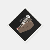 Skelet- en Coffin Halloween-ontwerp Servet (Hoek)