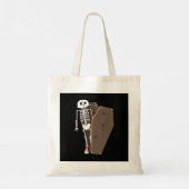 Skelet- en Coffin Halloween-ontwerp Tote Bag (Achterkant)