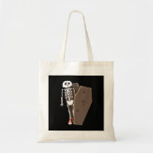 Skelet- en Coffin Halloween-ontwerp Tote Bag (Voorkant)