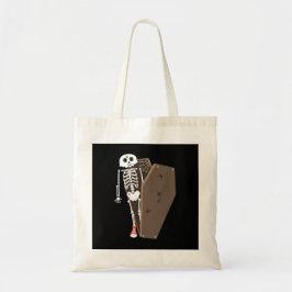 Skelet- en Coffin Halloween-ontwerp Tote Bag