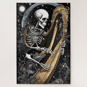 Skelet en Harp I Legpuzzel