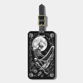 Skelet en Harp III Bagagelabel