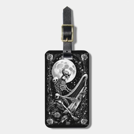 Skelet en Harp III Bagagelabel (Voorkant verticaal)