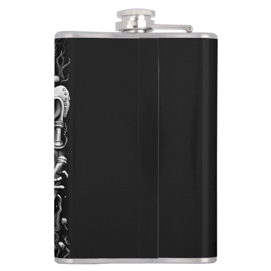 Skelet en Harp III Heupfles (Achterkant)