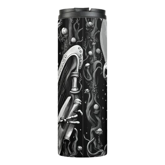 Skelet en Harp III Thermosbeker (Achterkant)