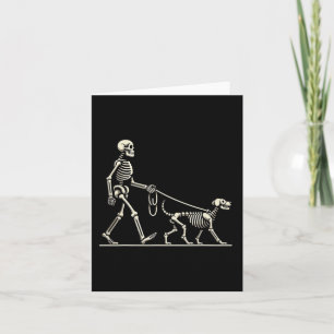 Skelet En Hond Lazy Halloween Kostuum Grappige Sku Kaart