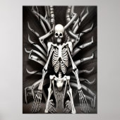 Skelet en schedel | AI Art Poster (Voorkant)