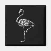 Skelet Flamingo Halloween Magneet (Voorkant)