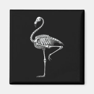 Skelet Flamingo Halloween Magneet
