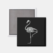 Skelet Flamingo Halloween Magneet (Voorkant / Achterkant)