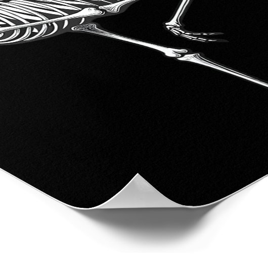 Skelet Flamingo Halloween Poster (Hoek)