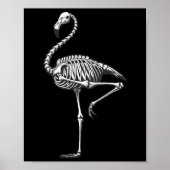 Skelet Flamingo Halloween Poster (Voorkant)