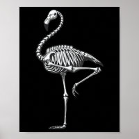 Skelet Flamingo Halloween