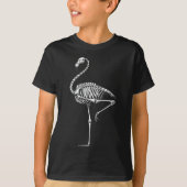 Skelet Flamingo Halloween T-shirt (Voorkant)