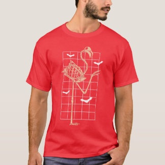 Skelet Flamingo Trick Or Treating Vogel Liefhebber T-shirt