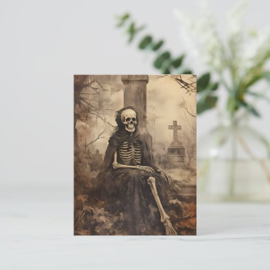  Skelet Foto Decoupage Briefkaart (Staand voorkant)