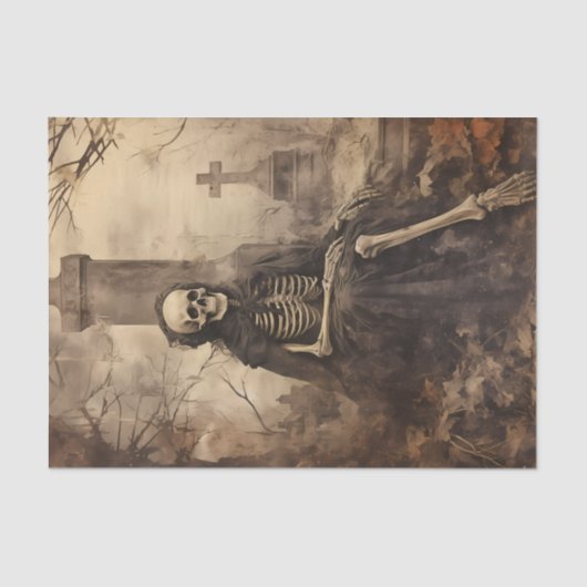  Skelet Foto Decoupage Tissuepapier (Voorkant)