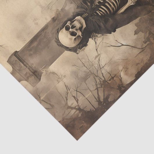  Skelet Foto Decoupage Tissuepapier (Detail)