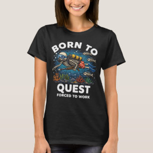 Skelet Geboren Om Skuba Te Zoeken T-shirt