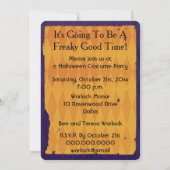 Skelet Geen Botten over het Halloween Party Kaart (Achterkant)