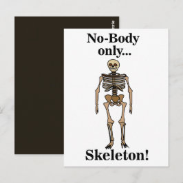 Skelet Geen-Lichaam Grappig Briefkaart