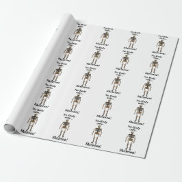 Skelet Geen-Lichaam Grappig Cadeaupapier
