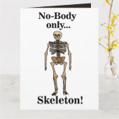 Skelet Geen-Lichaam Grappig Kaart (Gele Bloem)