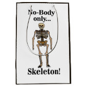 Skelet Geen-Lichaam Grappig Medium Cadeauzakje (Voorkant)