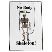 Skelet Geen-Lichaam Grappig Medium Cadeauzakje (Achterkant)