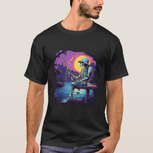 Skelet Gevist Bass Fisher Skelet Halloween T-shirt