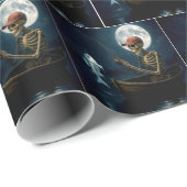 Skelet Gevist in een houten roeiboot Cadeaupapier (Rol Hoek)