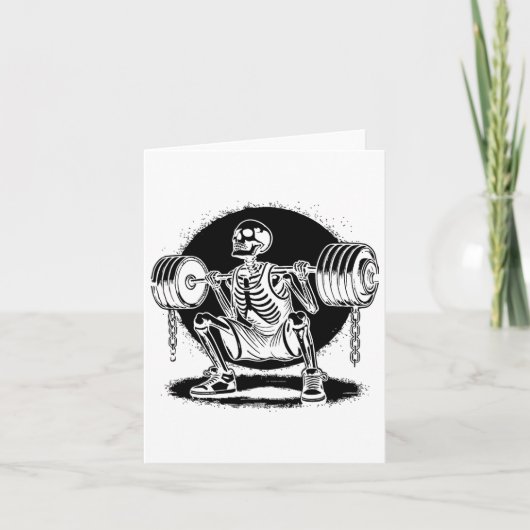 Skelet Gewichtheffen Lichaamsbouw Kaart (Voorkant)