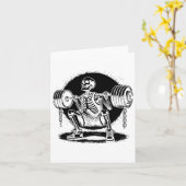 Skelet Gewichtheffen Lichaamsbouw Kaart (Gele Bloem)