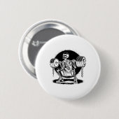 Skelet Gewichtheffen Lichaamsbouw Ronde Button 5,7 Cm (Voorkant /achterkant)