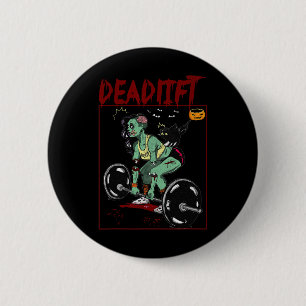 Skelet Gewichtheffer Bodybuilder Workout Fitness Ronde Button 5,7 Cm