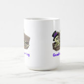 Skelet Gezegde Goedemorgen vanaf Kist op een Koffiemok (Center)