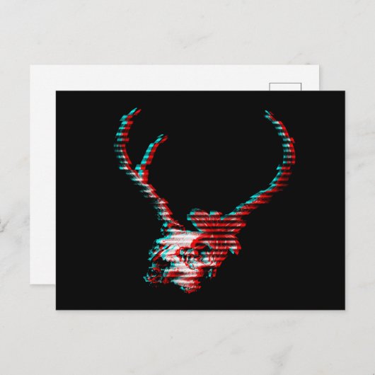 Skelet Glitch Briefkaart (Voorkant / Achterkant)