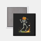 Skelet Golf Grappig Halloween Pompoen Golfen Golfe Magneet (Voorkant / Achterkant)