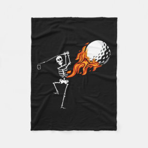 Skelet Golf Grappige Halloween Kostuum Golfen Spor Fleece Deken