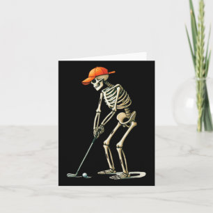 Skelet Golf Halloween Golfer Golf Speler Grappig M Kaart