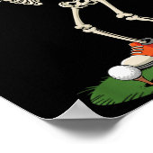 Skelet Golf Halloween Kostuum Grappige Jonge Peute Poster (Hoek)