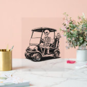 Skelet Golfer Skull Spelen Golf Acryl Bord (Huwelijk)