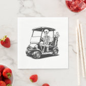 Skelet Golfer Skull Spelen Golf Servet (Insitu)