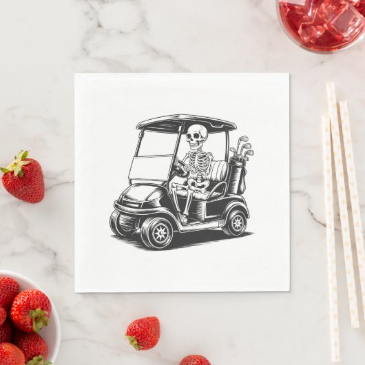 Skelet Golfer Skull Spelen Golf Servet (Insitu)