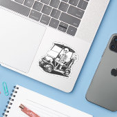 Skelet Golfer Skull Spelen Golf Sticker (Laptop met iPhone)