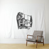 Skelet Golfer Skull Spelen Golf Wandkleed (In Situ (horizontaal))