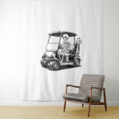 Skelet Golfer Skull Spelen Golf Wandkleed (In situ)
