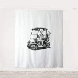 Skelet Golfer Skull Spelen Golf Wandkleed