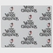Skelet Gothic Christmas Wrapping Paper Cadeaupapier (Vlak)