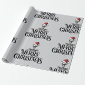 Skelet Gothic Christmas Wrapping Paper Cadeaupapier (Uitgerold)